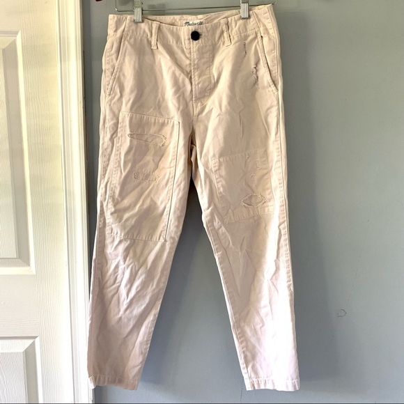 Madewell Cropped Rivington Trousers: Rip and Repair Edition - Picture 2 of 9